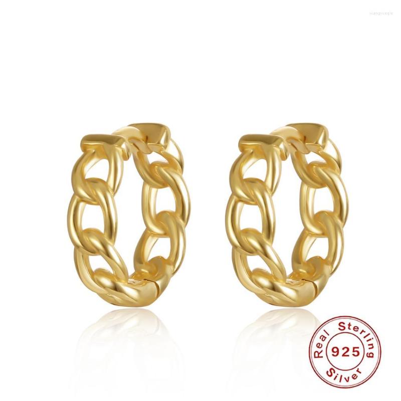 Hoop Earrings Real 925 Sterling Silver Punk Hip-Hop Cuba Chain Gothic Studs For Fashion Women Jewelry Accessories
Hoop Earrings Real 925 Sterling Silver Punk Hip-Hop Cuba Chain Gothic Studs For Fashion Women Jewelry Accessories