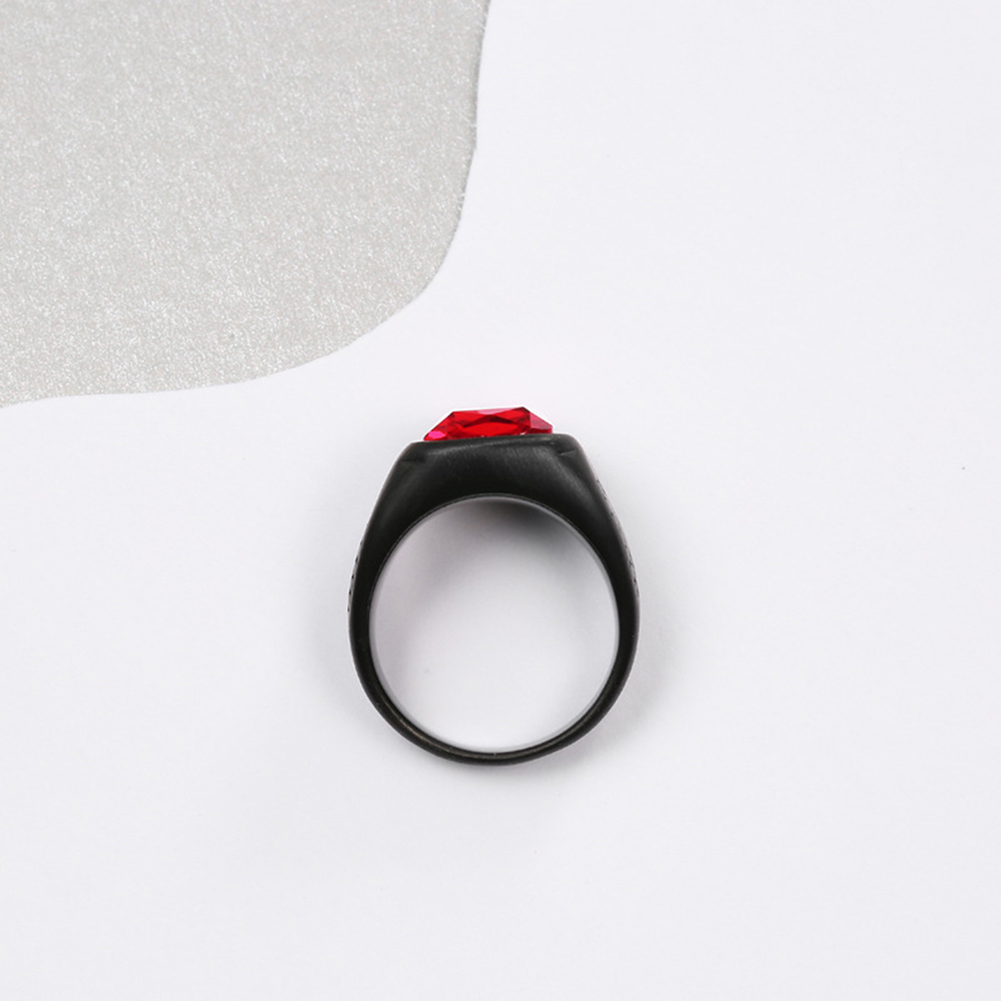 Men's Stainless Steel Ruby Setting Solitaire Ring Casting Rings Titanium Steel Finger Jewelry