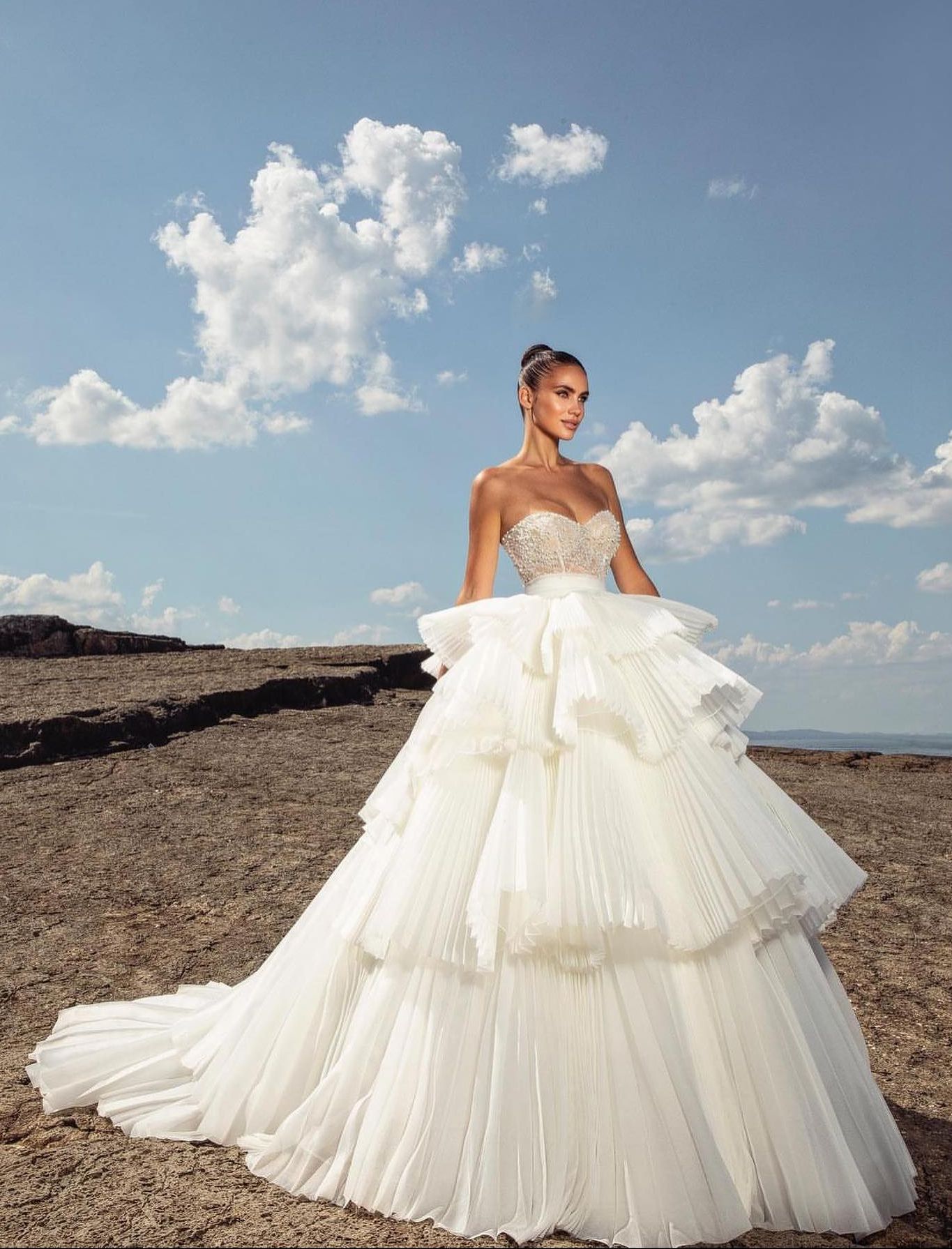 Princess Lace A Line Prom Dresses Strapless Tiered Ruffles Party Dresses Pearls Sleeveless Custom Made Evening Dress, Gray
Princess Lace A Line Prom Dresses Strapless Tiered Ruffles Party Dresses Pearls Sleeveless Custom Made Evening Dress, Gray