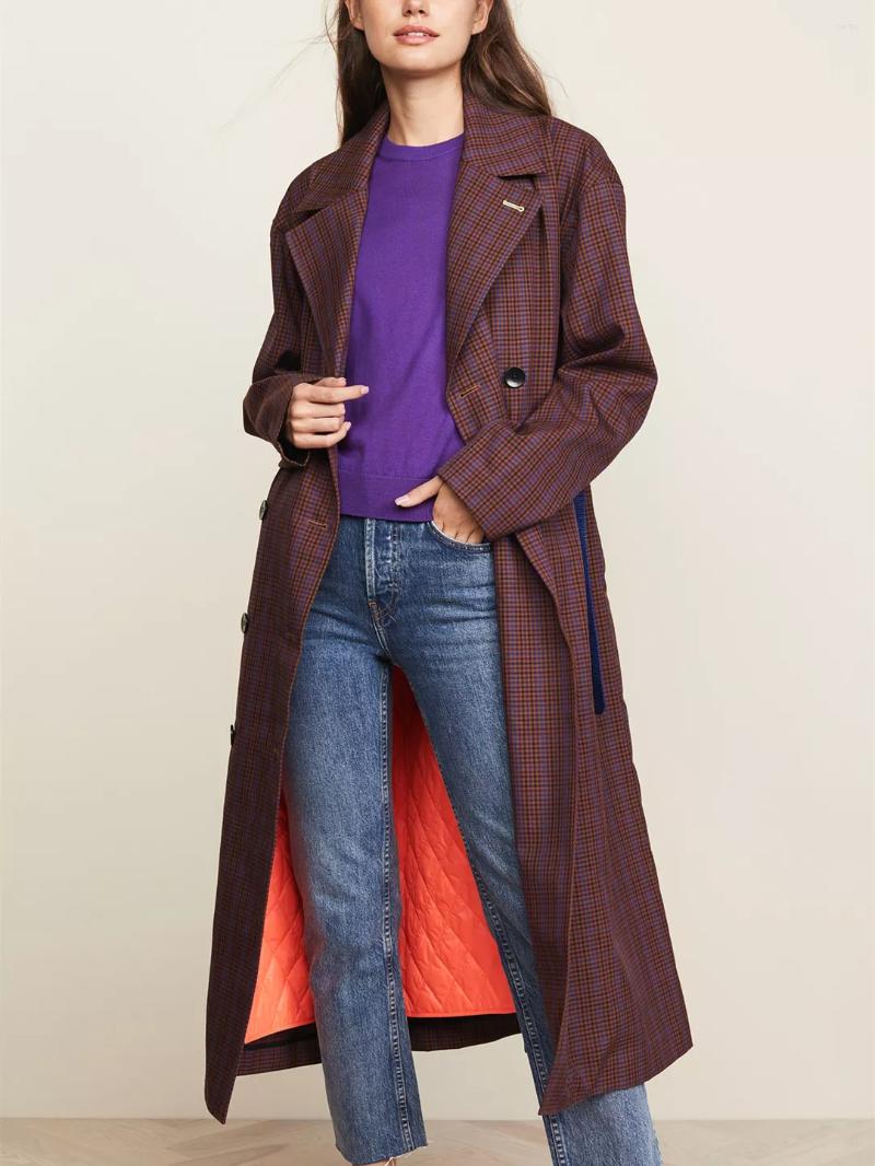 Women's Trench Coats 2023 Women Turn-Down Collar Cotton Coat Lady Plaid Double-Breasted Wool Blend Windbreaker With Belt Long Tops, Picture color
Women's Trench Coats 2023 Women Turn-Down Collar Cotton Coat Lady Plaid Double-Breasted Wool Blend Windbreaker With Belt Long Tops, Picture color