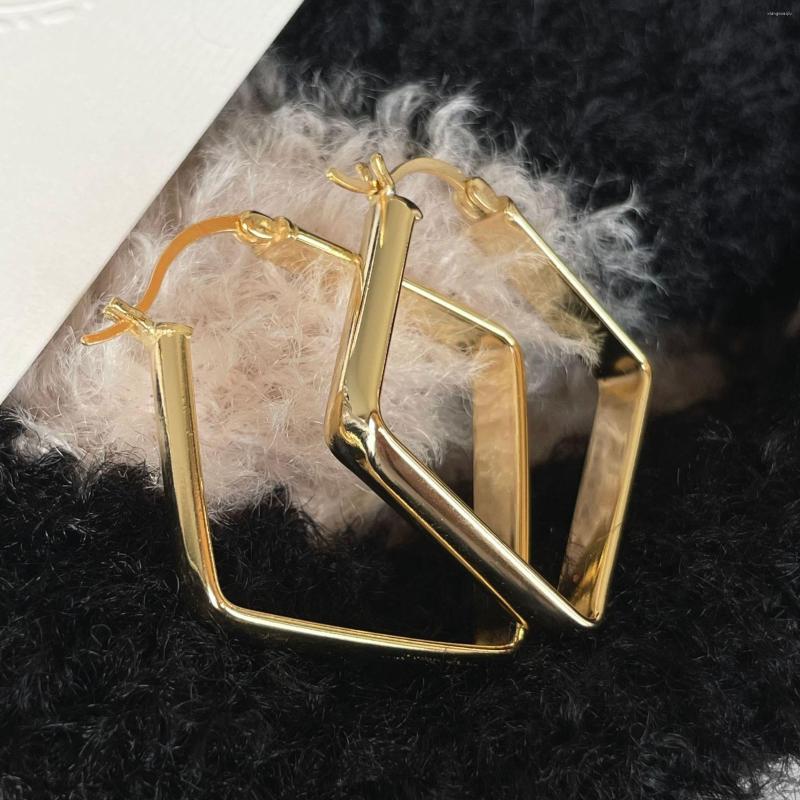 Hoop Earrings Genuine 925 Sterling Silver Creoles Big Geometric Rhombus 18K Gold Plated Huggies Jewelry
Hoop Earrings Genuine 925 Sterling Silver Creoles Big Geometric Rhombus 18K Gold Plated Huggies Jewelry