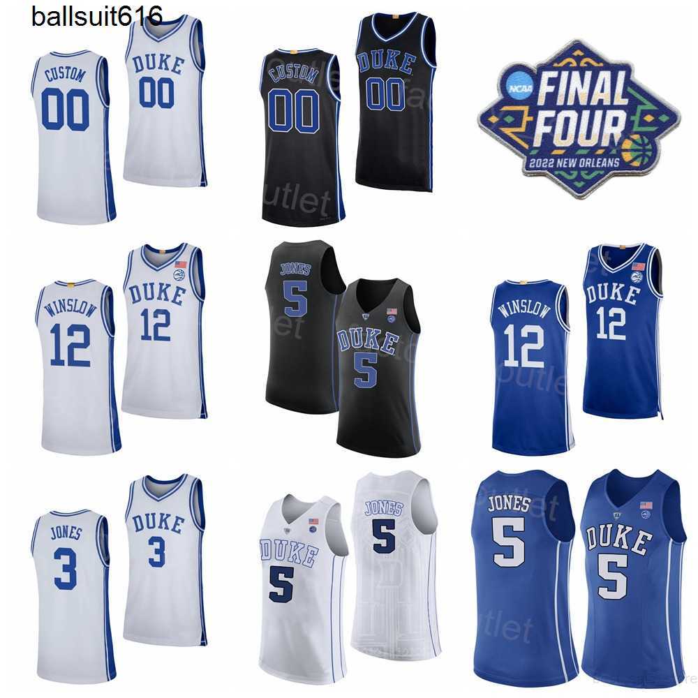 NCAA 2022 Final Four College Duke Blue Devils Basketball 3 Tre Jones Jersey 2 Quinn Cook 12 Justise Winslow 5 Tyus Jones 1 Jabari Parker 5, With final four patch
NCAA 2022 Final Four College Duke Blue Devils Basketball 3 Tre Jones Jersey 2 Quinn Cook 12 Justise Winslow 5 Tyus Jones 1 Jabari Parker 5, With final four patch
