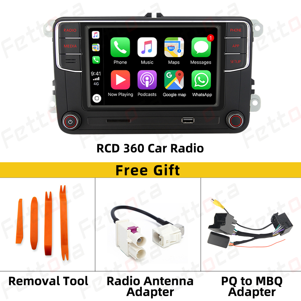 RCD360 Plus MIB Car Radio Carplay Vehicle Stereo Mirror Link Head Unit For VW Polo Golf MK5 MK6 Passat B6 B7 Jetta Eos Bettle