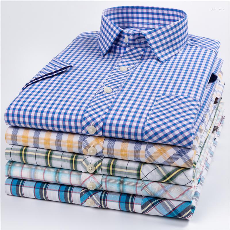 Men's Casual Shirts 2022 High Quality Men's Leisure Design Plaid Social Cotton Short Sleeve Dress, Blue
Men's Casual Shirts 2022 High Quality Men's Leisure Design Plaid Social Cotton Short Sleeve Dress, Blue