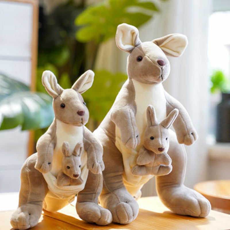 Manufacturers wholesale 28cm mother and son kangaroo plush toys Australian kangaroo dolls children gifts
