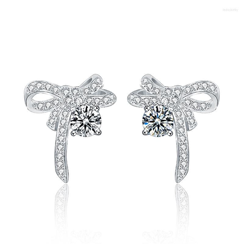 Stud Earrings 0.5ct Moissanite Luxury 925 Sterling Silver Bow-knot For Women Bride Engagement Wedding Jewelry Gift
Stud Earrings 0.5ct Moissanite Luxury 925 Sterling Silver Bow-knot For Women Bride Engagement Wedding Jewelry Gift