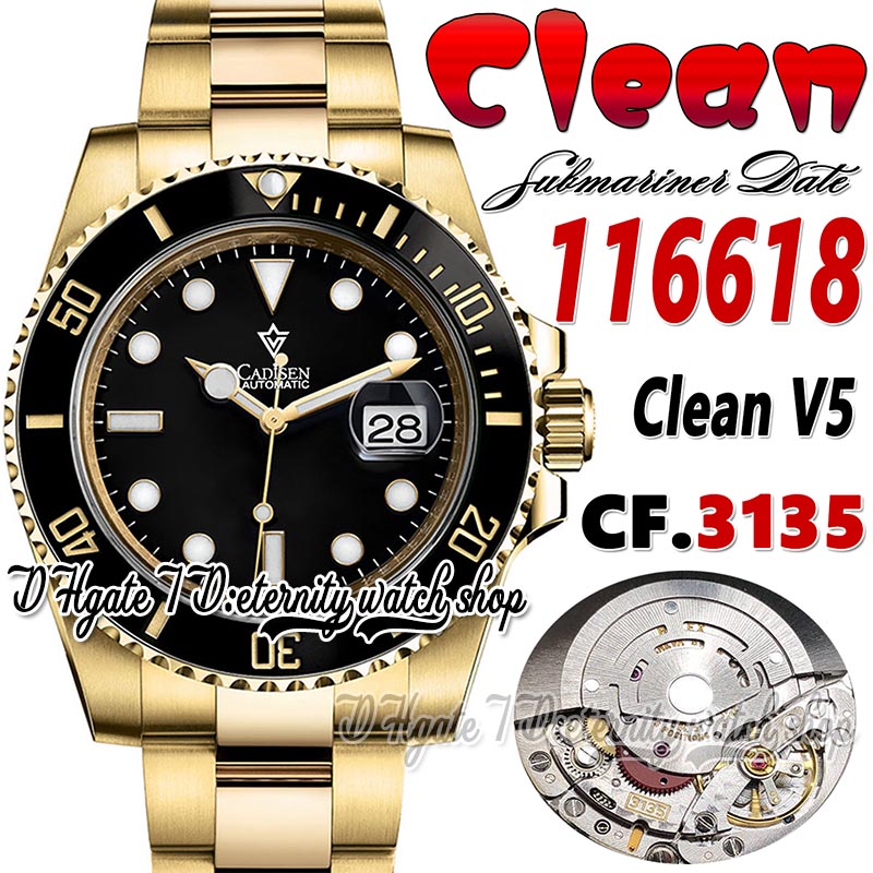 Clean cf1166 SA3135 Automatic Mens Watch 40mm CF V5 Yellow Gold Ceramic Bezel Black Dial Luminous 904L Oystersteel Bracelet 2022 Super Edition eternity Watches, Watch waterproof cost
Clean cf1166 SA3135 Automatic Mens Watch 40mm CF V5 Yellow Gold Ceramic Bezel Black Dial Luminous 904L Oystersteel Bracelet 2022 Super Edition eternity Watches, Watch waterproof cost