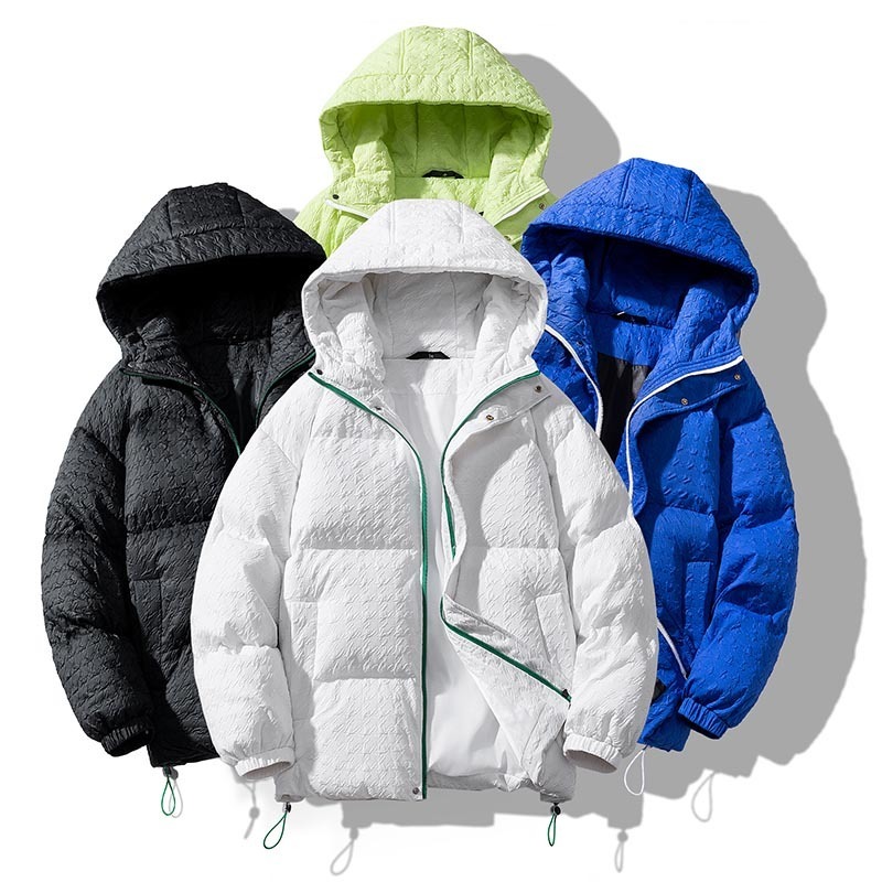

Men s Down Parkas Coat for Men the Winter Plaid Zip Warm Thicken Streetwear Retro Hooded Bubble Casual Klein Blue Puffer Jacket 221208, Navy blue