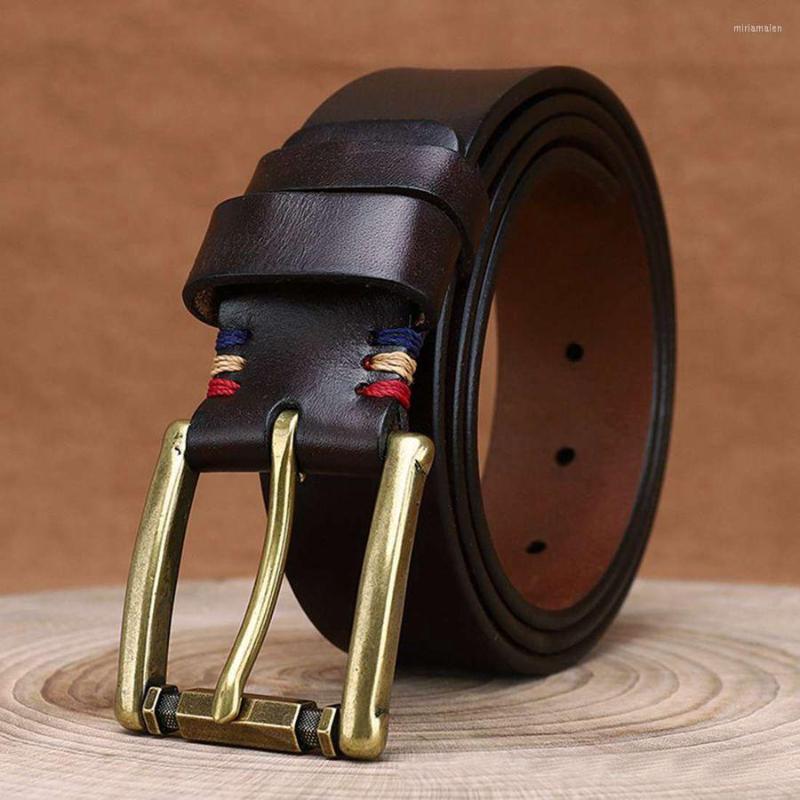 Belts 3.8CM Wide Fashion Trend Head Layer Pure Cowhine Leather Belt Men's Copper Buckle Polished, Black
Belts 3.8CM Wide Fashion Trend Head Layer Pure Cowhine Leather Belt Men's Copper Buckle Polished, Black
