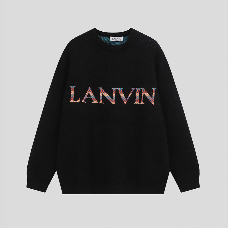 Lanvin New Fashion Men Womens Round Neck Sweaters Designer Mens Letter Knitted Jumpers Unisex Casual Basic Sweater Outerwear Size S-XL 02, Black
Lanvin New Fashion Men Womens Round Neck Sweaters Designer Mens Letter Knitted Jumpers Unisex Casual Basic Sweater Outerwear Size S-XL 02, Black