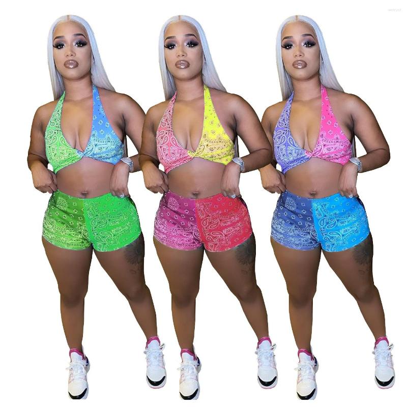 Women' Tracksuits 2022 Women Fashion Sexy Movement Style Sets Sleeveless Hanging Neck Short Top Elastic Pants Printed Two Piece, Red
Women' Tracksuits 2022 Women Fashion Sexy Movement Style Sets Sleeveless Hanging Neck Short Top Elastic Pants Printed Two Piece, Red