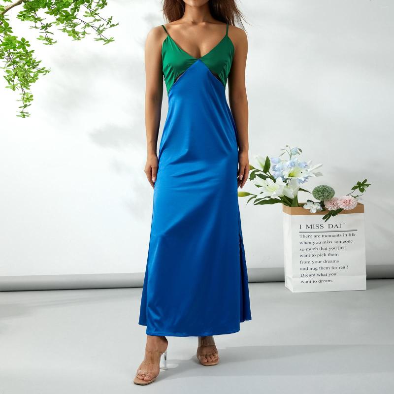 Casual Dresses Women Satin Fabric V Neck Sexy Dress Solid Straight Pajamas Party Elegant Female Summer Spaghetti Strap
Casual Dresses Women Satin Fabric V Neck Sexy Dress Solid Straight Pajamas Party Elegant Female Summer Spaghetti Strap