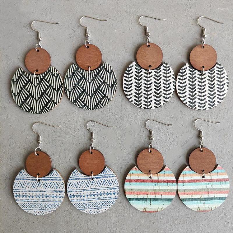 Dangle Earrings Colorful Stripe Leaves Pattern Print Round Wooden For Women Ethnic Geometric Statement Jewelry Wholesale
Dangle Earrings Colorful Stripe Leaves Pattern Print Round Wooden For Women Ethnic Geometric Statement Jewelry Wholesale