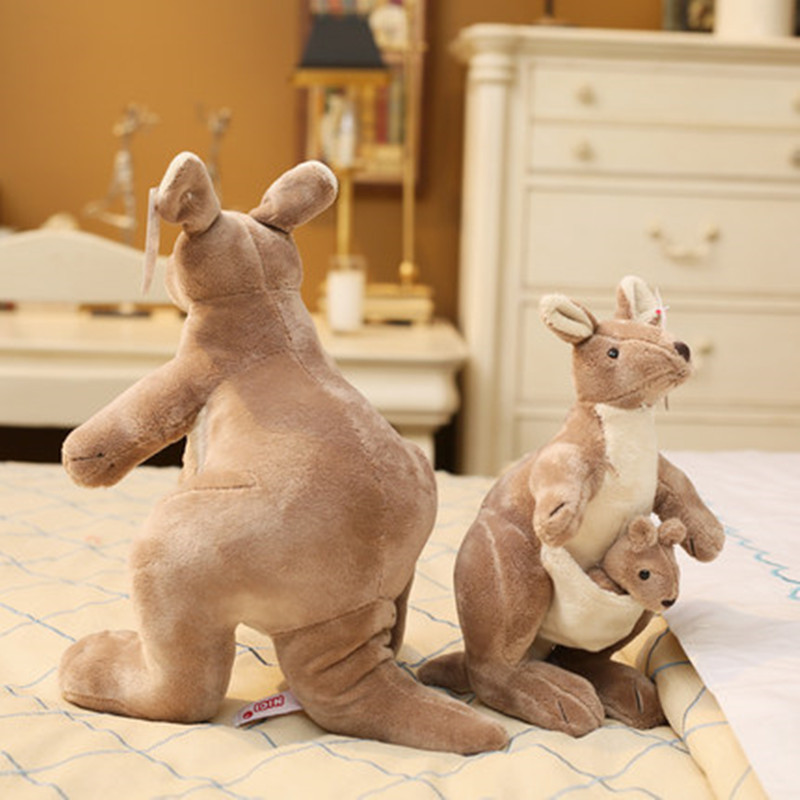 Manufacturers wholesale 28cm mother and son kangaroo plush toys Australian kangaroo dolls children gifts