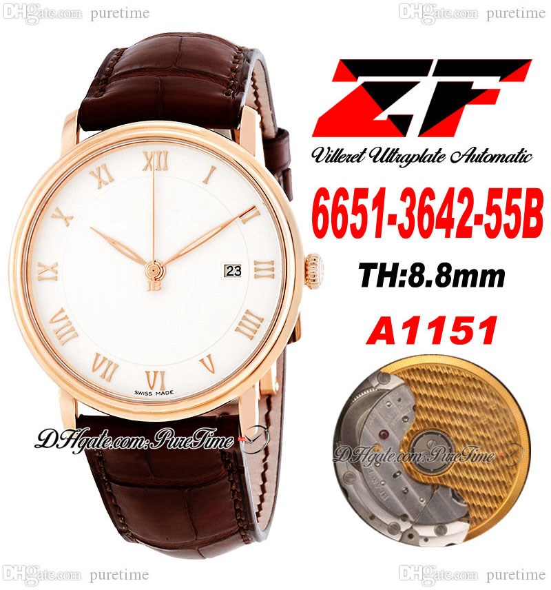 Villeret Ultraplate Ultra Slim A1511 Automatic Mens Watch ZF 6651-3642-55B Rose Gold White Dial Silver Roman Marker Brown Leather Strap Super Edition Puretime B2, Custom enhanced waterproofing services
Villeret Ultraplate Ultra Slim A1511 Automatic Mens Watch ZF 6651-3642-55B Rose Gold White Dial Silver Roman Marker Brown Leather Strap Super Edition Puretime B2, Custom enhanced waterproofing services