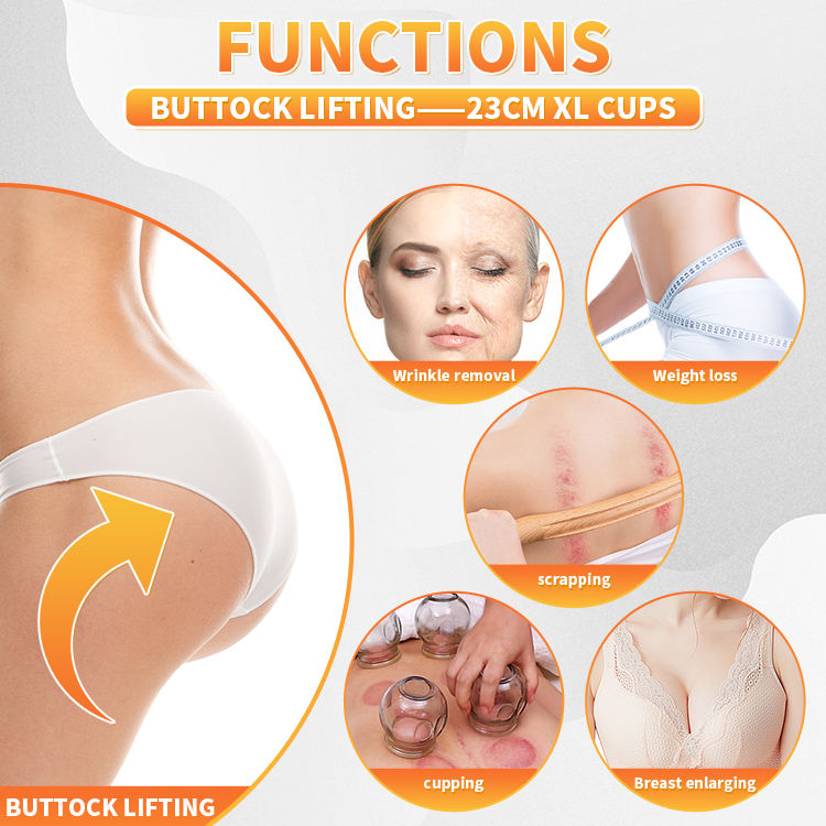 Professional Bum Lifting Breast Enlargement 80k Cavitation Therapy Vacuum Butt Cupping Machine / Vacuum Bust Enhancer Equipment