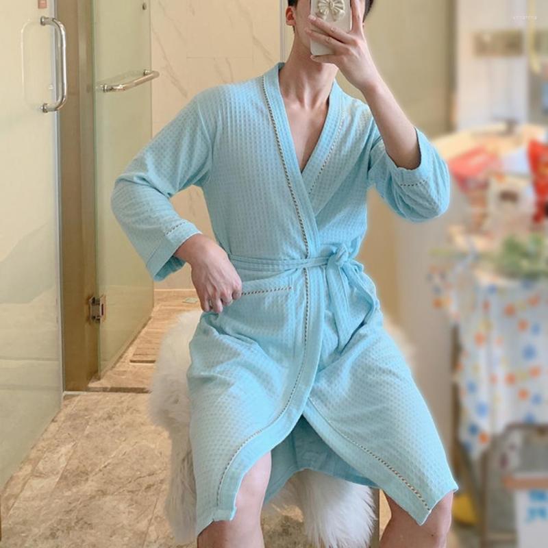 Men's Sleepwear Men Nightgown Skin-touch Bathrobe Spring Autumn Homewear Stylish Pure Color Pockets Robe, Green
Men's Sleepwear Men Nightgown Skin-touch Bathrobe Spring Autumn Homewear Stylish Pure Color Pockets Robe, Green