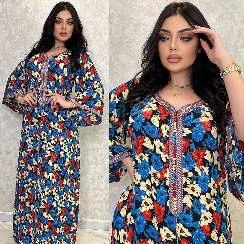Ethnic Clothing Jalabiya Fashion Women Abaya Ashion Print Elegant Hijab Dresses Kaftan Maxi Robe Ramadan Middle East Arab Islamic
Ethnic Clothing Jalabiya Fashion Women Abaya Ashion Print Elegant Hijab Dresses Kaftan Maxi Robe Ramadan Middle East Arab Islamic