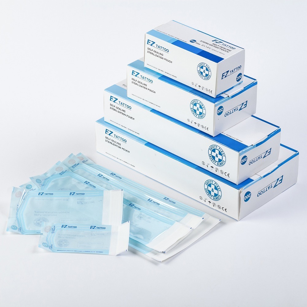 Tattoo Machine EZ Selfsealing Sterilization Pouches Bags 5 Sizes Medicalgrade Bag Disposable 200pcsbox Accessories Supplies 221207
Tattoo Machine EZ Selfsealing Sterilization Pouches Bags 5 Sizes Medicalgrade Bag Disposable 200pcsbox Accessories Supplies 221207