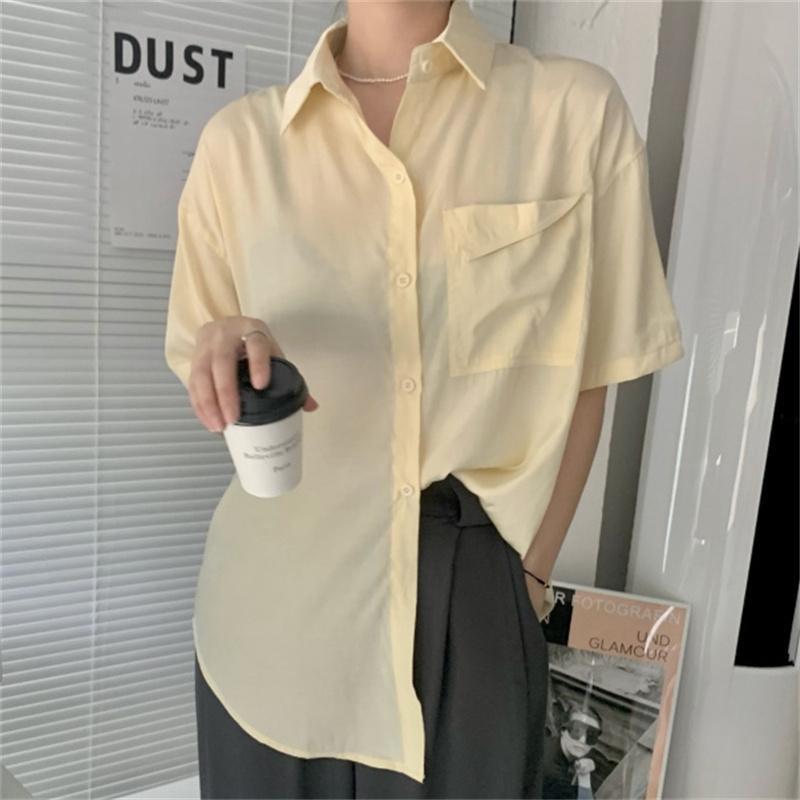 Women's Blouses & Shirts HziriP Basic Solid Casual Loose-Fitting Women Thin 2022 Streetwear Summer All-Match Chic Femme Elegance Short Sleev, Blue
Women's Blouses & Shirts HziriP Basic Solid Casual Loose-Fitting Women Thin 2022 Streetwear Summer All-Match Chic Femme Elegance Short Sleev, Blue