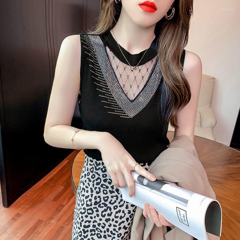 Women' Tanks Drill Ice Silk Knitted Halter Neck Camisole Women' Fashion Bottoming Shirt Spring And Summer Outer Wear Top
Women' Tanks Drill Ice Silk Knitted Halter Neck Camisole Women' Fashion Bottoming Shirt Spring And Summer Outer Wear Top
