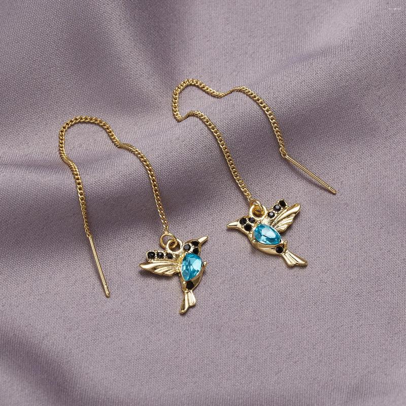 Hoop Earrings Exquisite Hummingbird Pendant Crystal Dangle Gold Color For Women's Wedding Birthday Party Jewelry Gift
Hoop Earrings Exquisite Hummingbird Pendant Crystal Dangle Gold Color For Women's Wedding Birthday Party Jewelry Gift