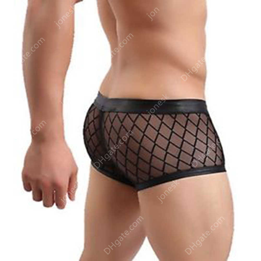 Underpant Sexy Breathable Thin Boxer Black Men Mesh Transparent See Through U-convex Men's Underwear Lingerie Gay Wear Pants
Underpant Sexy Breathable Thin Boxer Black Men Mesh Transparent See Through U-convex Men's Underwear Lingerie Gay Wear Pants