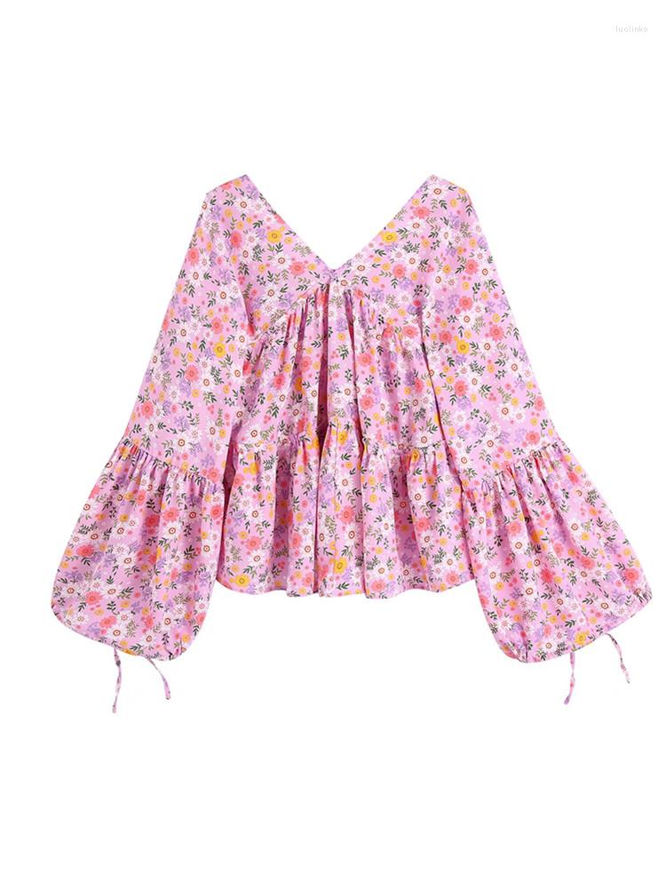 Women's Blouses Zevity Women Sweet Pink Floral Print Pleats Ruffles Short Smock Lady Chic Flare Sleeve Sunscreen Shirt Blusas Tops LS359, As pic ls359bb
Women's Blouses Zevity Women Sweet Pink Floral Print Pleats Ruffles Short Smock Lady Chic Flare Sleeve Sunscreen Shirt Blusas Tops LS359, As pic ls359bb