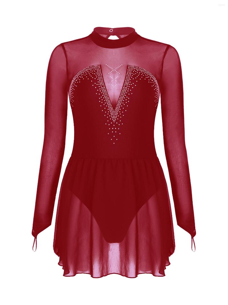 Stage Wear Ballet Leotards For Women Sheer Mesh Gymnastic Figure Ice Skating Dance Dress Long Sleeve Sparkly Keyhole Back Dresses, Black
Stage Wear Ballet Leotards For Women Sheer Mesh Gymnastic Figure Ice Skating Dance Dress Long Sleeve Sparkly Keyhole Back Dresses, Black