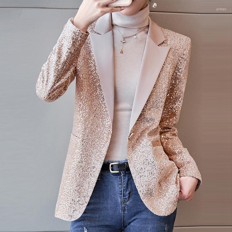 Women's Suits 2022 Collection Women's Sequin Blazer Fashion Elegant Single Button Jacket Basic Coat Club Fall Clothes INKEO 2O150, Black
Women's Suits 2022 Collection Women's Sequin Blazer Fashion Elegant Single Button Jacket Basic Coat Club Fall Clothes INKEO 2O150, Black
