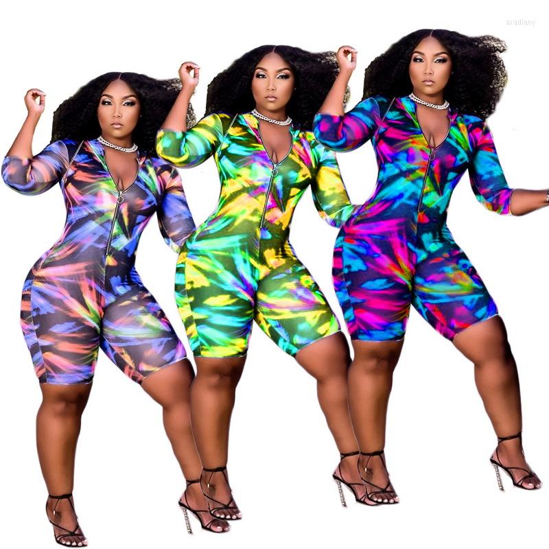 Women' Tracksuits 2022 Summer Casual Women Sexy Short Jumpsuits Colorful Print Slim Zipper Neck Playsuit Bodycon Lady Female -3XL Rompers, Yellow
Women' Tracksuits 2022 Summer Casual Women Sexy Short Jumpsuits Colorful Print Slim Zipper Neck Playsuit Bodycon Lady Female -3XL Rompers, Yellow