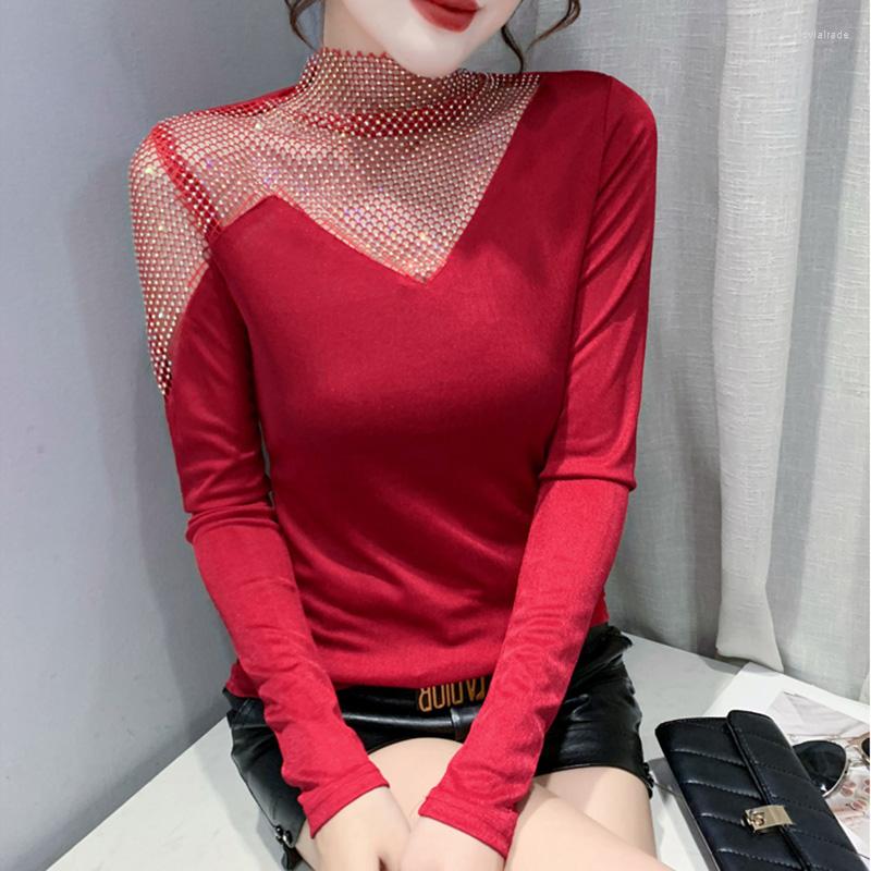 Women's T Shirts 2022 Autumn Women's T-Shirt Fashion Sexy Hollow Out Long Sleeve Mesh Shirt Elegant Slim Diamonds Plus Size Tops, Black
Women's T Shirts 2022 Autumn Women's T-Shirt Fashion Sexy Hollow Out Long Sleeve Mesh Shirt Elegant Slim Diamonds Plus Size Tops, Black