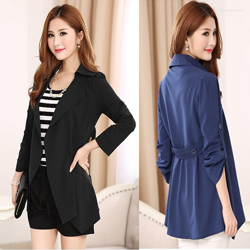 Women's Trench Coats Spring Fashion Coat Female Long Section Of Large Size Women Loose Summer Casual Was Thin, Black
Women's Trench Coats Spring Fashion Coat Female Long Section Of Large Size Women Loose Summer Casual Was Thin, Black