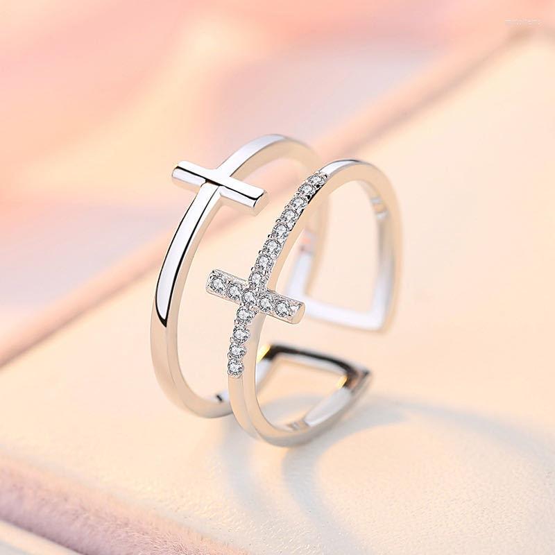 Wedding Rings Trendy Crystal Cross For Women Bridal Engagement Jewelry Large Opening Antique
Wedding Rings Trendy Crystal Cross For Women Bridal Engagement Jewelry Large Opening Antique
