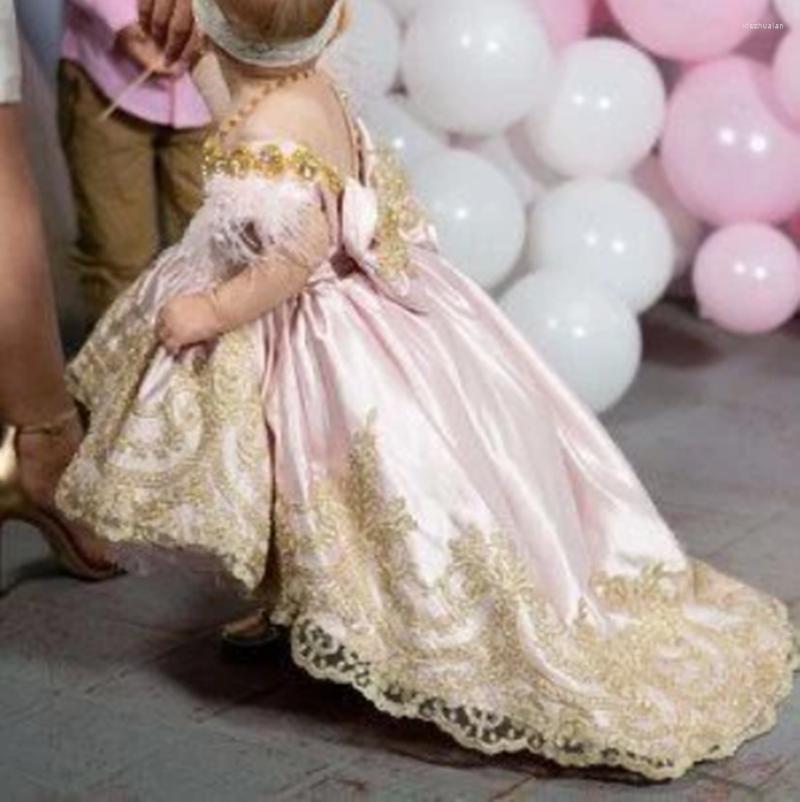 Girl Dresses Golden Lace High Low Pink Satin Girls Celebrity Birthday Party Long Train Custom, Green
Girl Dresses Golden Lace High Low Pink Satin Girls Celebrity Birthday Party Long Train Custom, Green