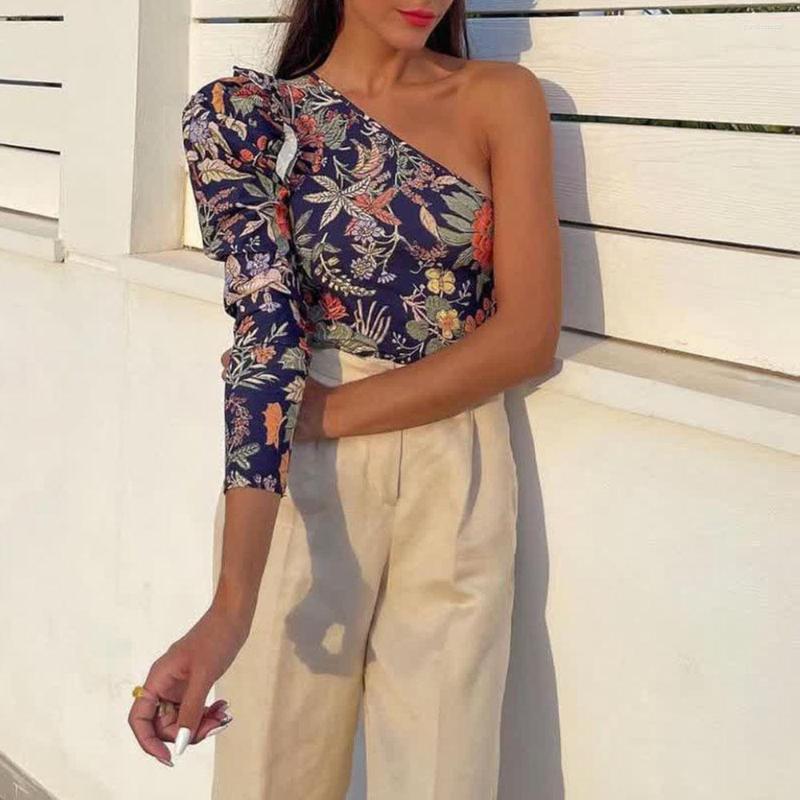 Women's Blouses XEASY Women Beach Style Print Ruffles One Shoulder Asymmetric Blouse Lady Side Zipper Female Streetwear Short Top, Multi
Women's Blouses XEASY Women Beach Style Print Ruffles One Shoulder Asymmetric Blouse Lady Side Zipper Female Streetwear Short Top, Multi