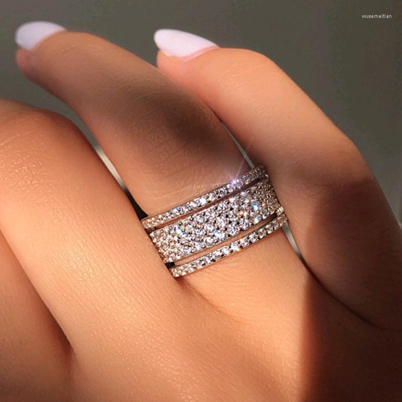 Wedding Rings Exquisite Female Geometric Rhinestone Crystal Ring Elegant Engagement Silver Color Fashion Lady Party Jewelry Gift
Wedding Rings Exquisite Female Geometric Rhinestone Crystal Ring Elegant Engagement Silver Color Fashion Lady Party Jewelry Gift