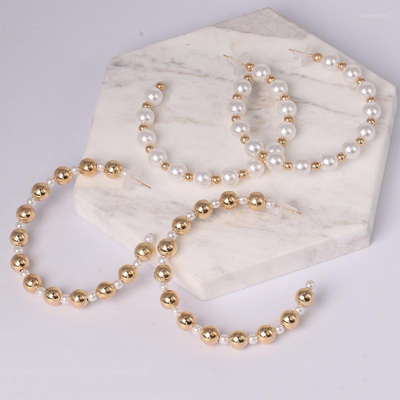 Hoop Earrings Simple White Imitation Pearls Fashion Big Circle Hoops Statement For Women Ear Party Jewelry
Hoop Earrings Simple White Imitation Pearls Fashion Big Circle Hoops Statement For Women Ear Party Jewelry