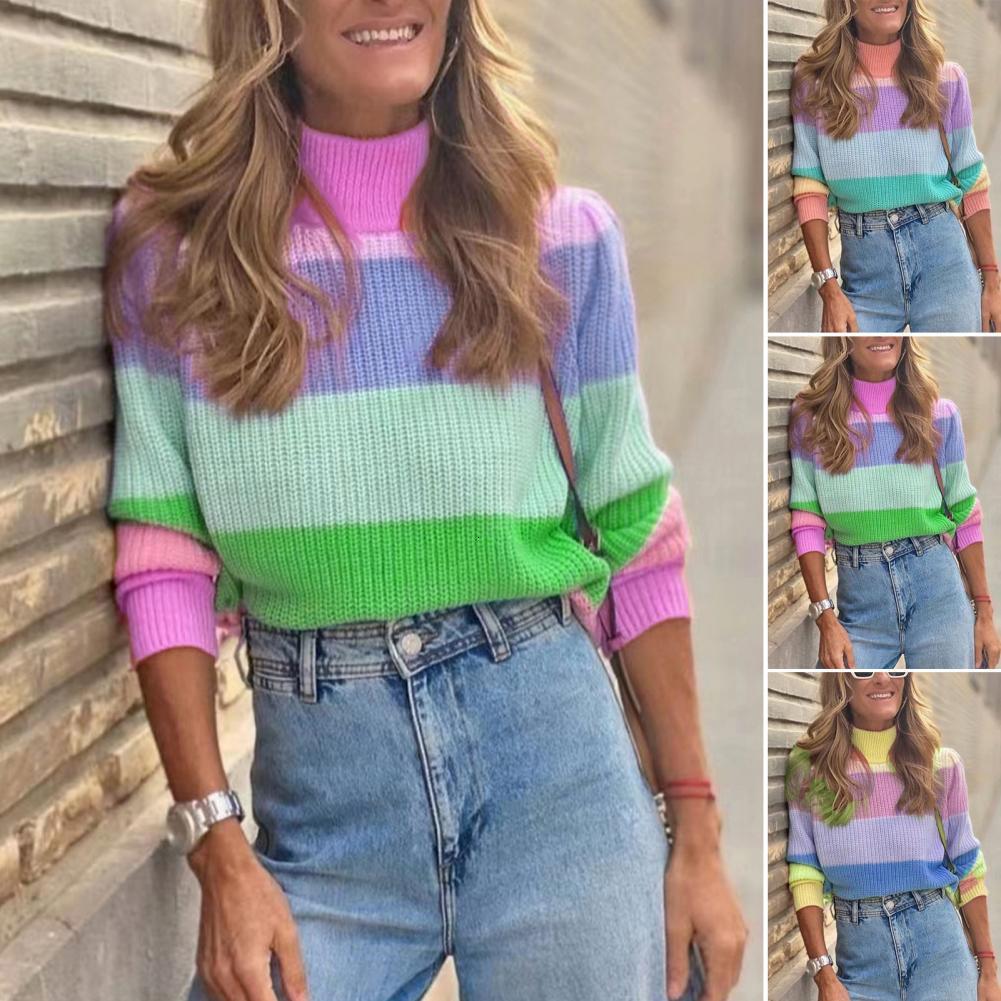 Women's Sweaters Trendy Pullover Slim Fit 3D Cutting Elastic Autumn Winter Striped Print Patchwork 221207, Pink
Women's Sweaters Trendy Pullover Slim Fit 3D Cutting Elastic Autumn Winter Striped Print Patchwork 221207, Pink