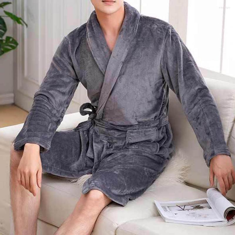 Men's Sleepwear Male Bathrobe Long Sleeve Temperament Homewear Thickened Belt Robe Nightgown Men For El, White
Men's Sleepwear Male Bathrobe Long Sleeve Temperament Homewear Thickened Belt Robe Nightgown Men For El, White