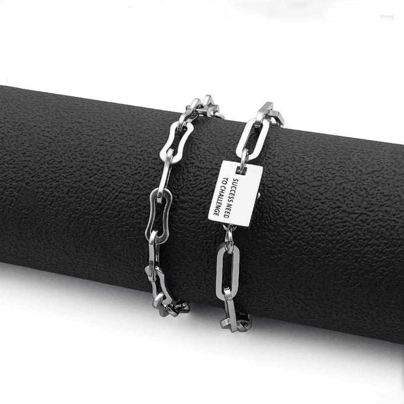 Link Bracelets Fashion Titanium Steel Back Shaped Bracelet Simple Hip Hop Street Style Men And Women All-match Jewelry
Link Bracelets Fashion Titanium Steel Back Shaped Bracelet Simple Hip Hop Street Style Men And Women All-match Jewelry