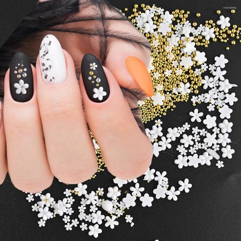 Nail Art Decorations 1Bag Mixed White Flower&Bead Decoration Accessories 6MM 3D Flowers&Metal Beads DIY Chamrs
Nail Art Decorations 1Bag Mixed White Flower&Bead Decoration Accessories 6MM 3D Flowers&Metal Beads DIY Chamrs
