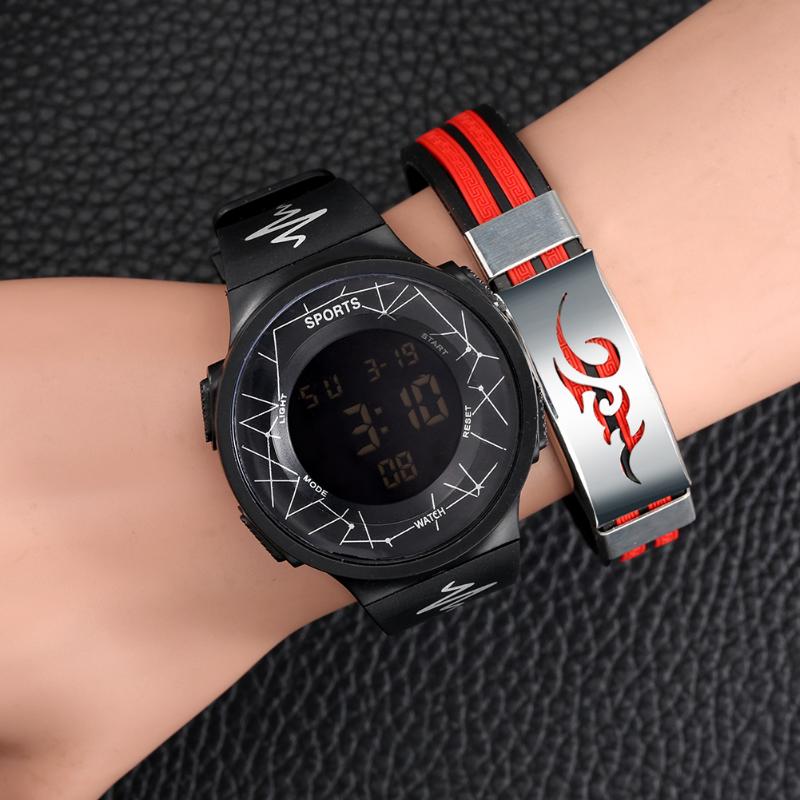 Wristwatches Watch Digital Display Electronic Meter Casual Sport Wristwatch Complete Calendar Bracelet For Man Boyfriend Relogio Masculino, Watch gift set 4
Wristwatches Watch Digital Display Electronic Meter Casual Sport Wristwatch Complete Calendar Bracelet For Man Boyfriend Relogio Masculino, Watch gift set 4