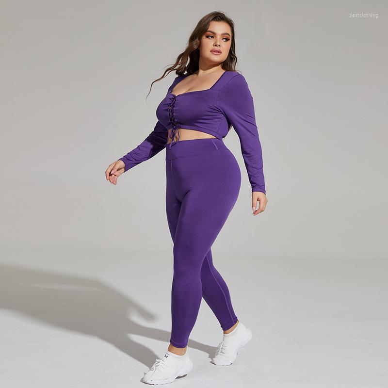 Active Sets Plus Size Sexy Yoga Wear Lace-up Cutout Sports Fitness Set Running Breathable Long Sleeve Sport Bra For Women, Zishe
Active Sets Plus Size Sexy Yoga Wear Lace-up Cutout Sports Fitness Set Running Breathable Long Sleeve Sport Bra For Women, Zishe