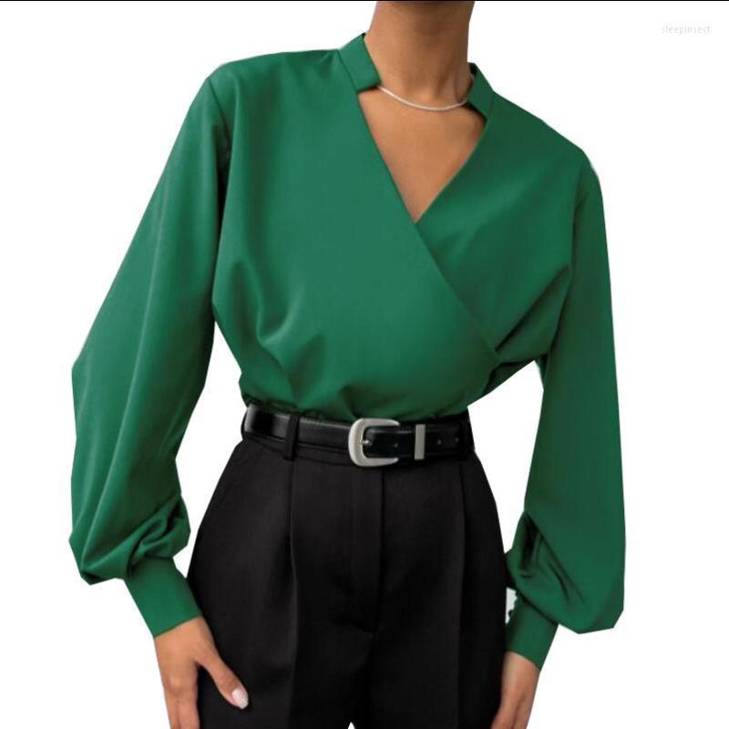Women' Blouses Europe Fashion Long-sleeved Shirt Women V-neck Blouse Solid Color Female Blusas Tops Blusa Feminina Chemise Femme 2022 W178, White
Women' Blouses Europe Fashion Long-sleeved Shirt Women V-neck Blouse Solid Color Female Blusas Tops Blusa Feminina Chemise Femme 2022 W178, White