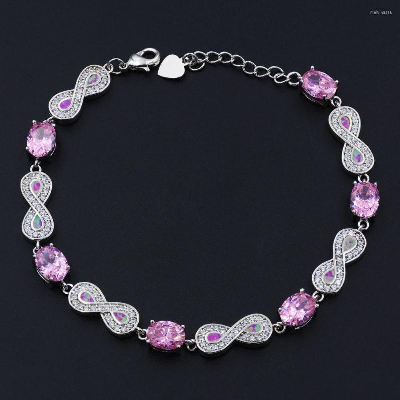 Link Bracelets JLB-262 Elegant Figure Eight Fire Opal & Zircon Silver Plated Bracelet Ladies Fashion Jewelry For Women Gift
Link Bracelets JLB-262 Elegant Figure Eight Fire Opal & Zircon Silver Plated Bracelet Ladies Fashion Jewelry For Women Gift