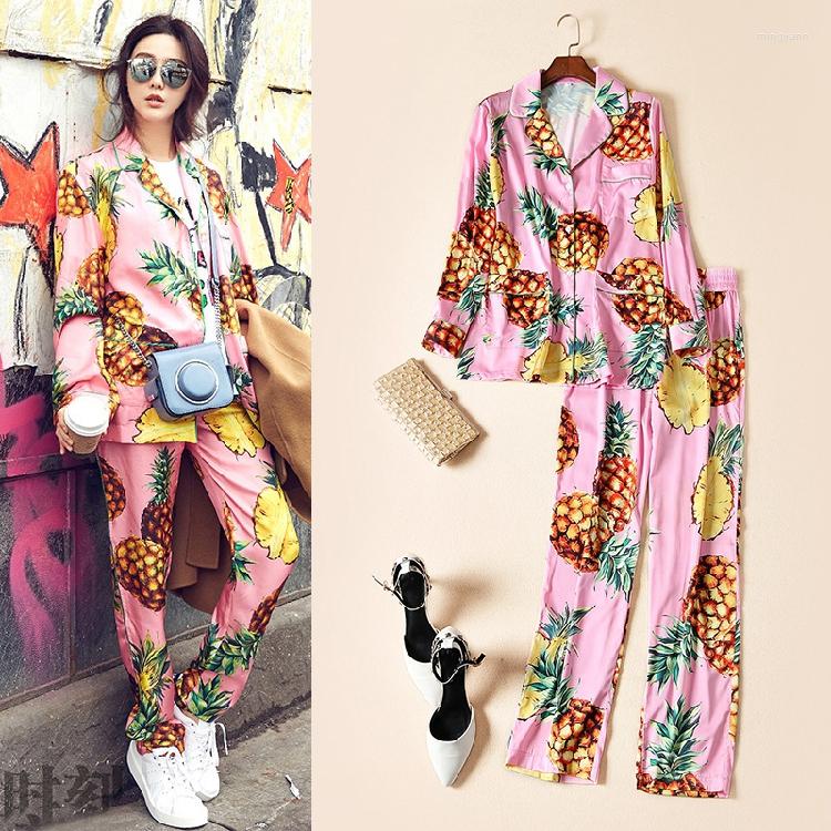 Women' Tracksuits Europe And The United States Women' Spring Summer Suit Pineapple Printing Pants 110919, Pink
Women' Tracksuits Europe And The United States Women' Spring Summer Suit Pineapple Printing Pants 110919, Pink