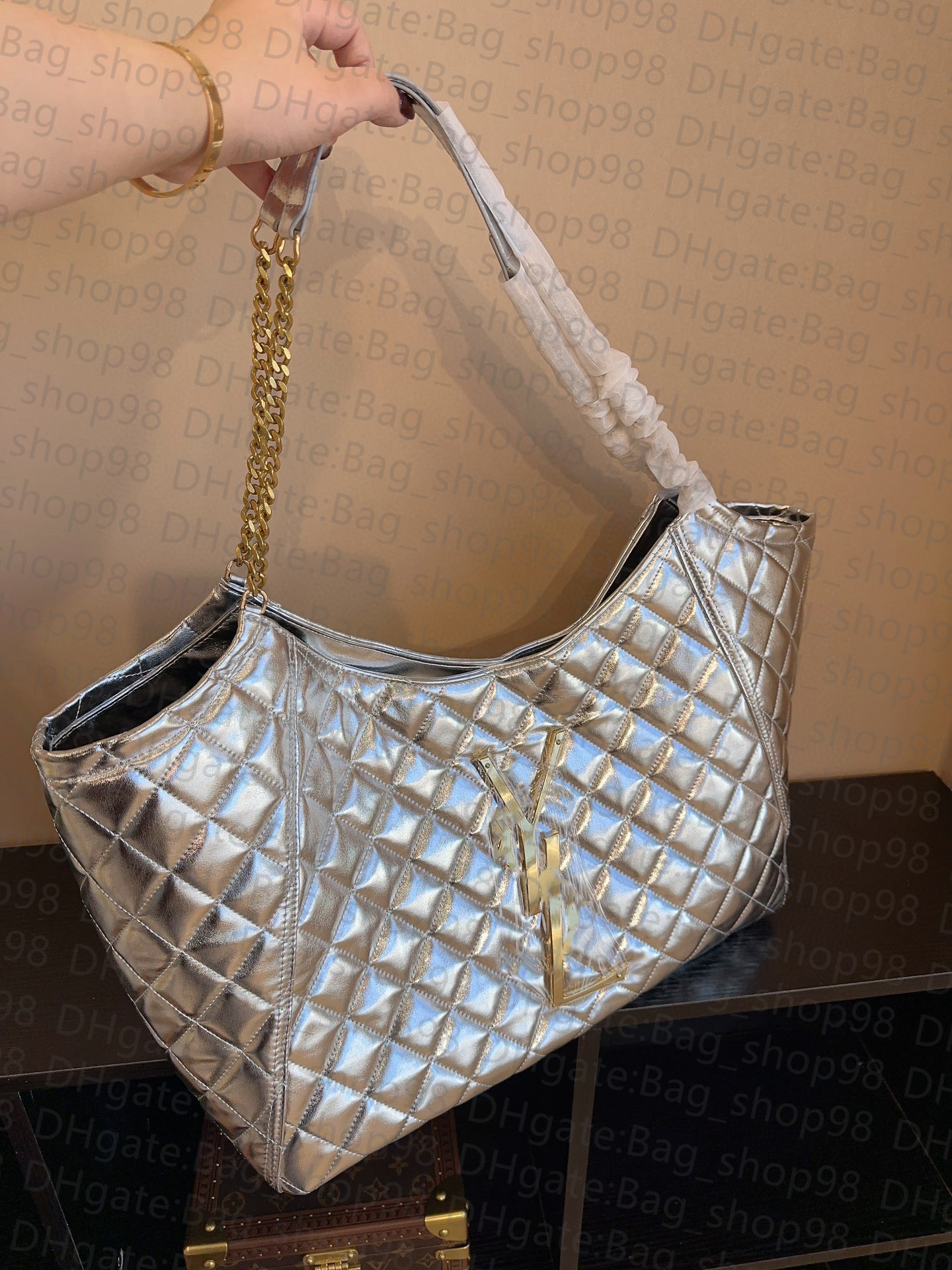 7A Fashion Tote Yanglin Women Bag Handbag Large Rhombic Sheepskin Fashion Crossbody Bag 41CM, Gold
7A Fashion Tote Yanglin Women Bag Handbag Large Rhombic Sheepskin Fashion Crossbody Bag 41CM, Gold