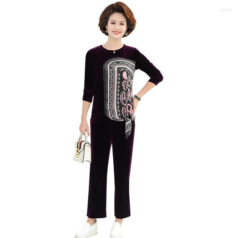 Women's Tracksuits Middle-aged And Elderly Ladies Suit Fashion Spring Autumn Sportswear Set Women's Casual 2 Pcs Sets, Purple
Women's Tracksuits Middle-aged And Elderly Ladies Suit Fashion Spring Autumn Sportswear Set Women's Casual 2 Pcs Sets, Purple