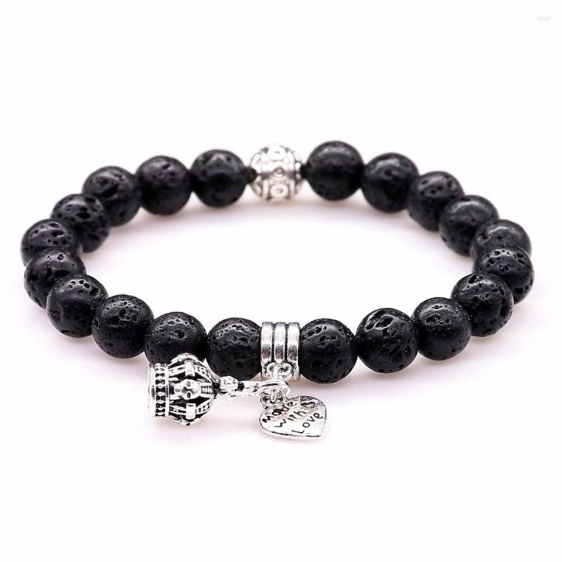 Strand Vintage Natural Stone Black Lava Bracelets For Women Men Silver Color Crown Bracelet Femme With Stones Jewelry Casual
Strand Vintage Natural Stone Black Lava Bracelets For Women Men Silver Color Crown Bracelet Femme With Stones Jewelry Casual
